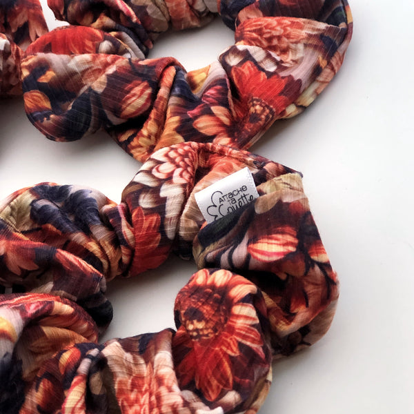 Chouchou élastique accessoires cheveux fleurs
