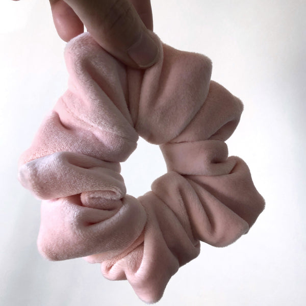 Chouchou super doux en fleecy scrunchie élastique