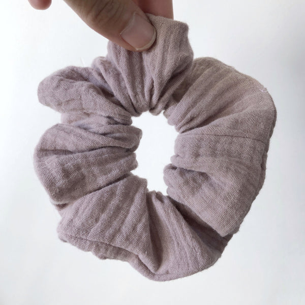 Chouchou élastique en mousseline large pour cheveux