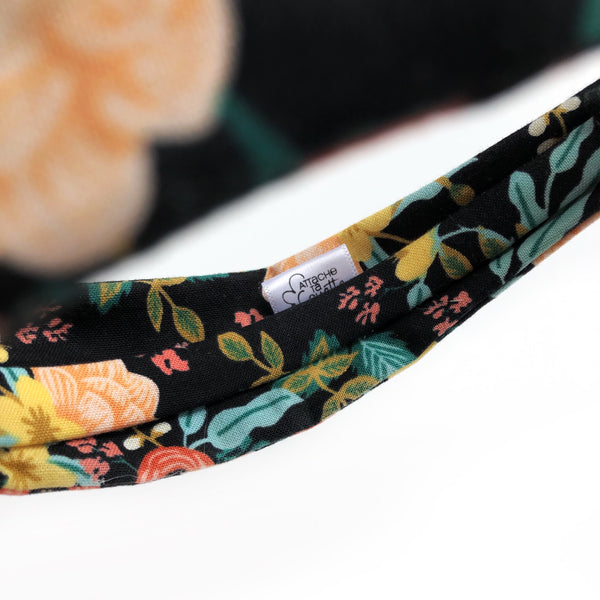 Passe pour cheveux Bouquet d'Automne fond noir