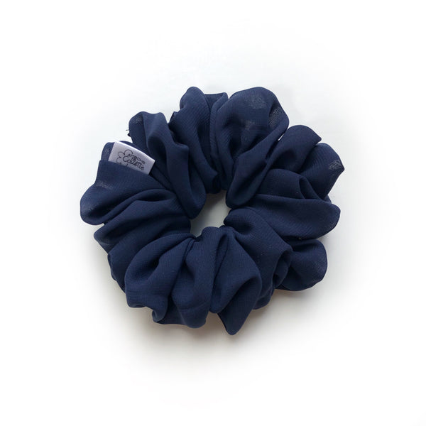 Chouchou XLarge Chiffon Marine