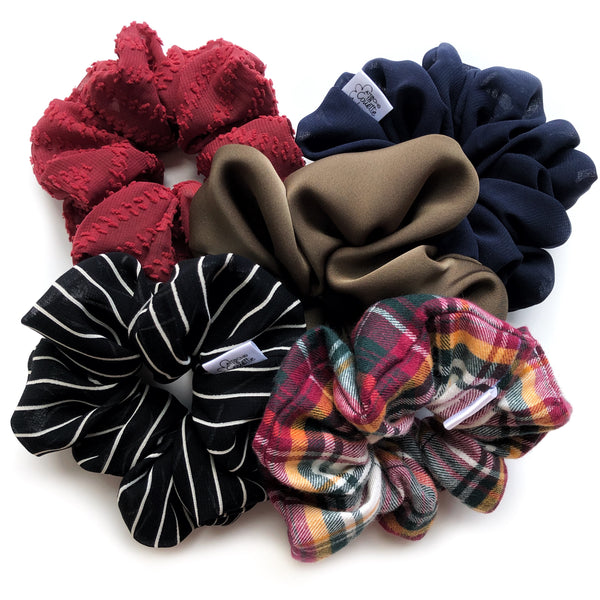 Chouchou XLarge Chiffon Marine