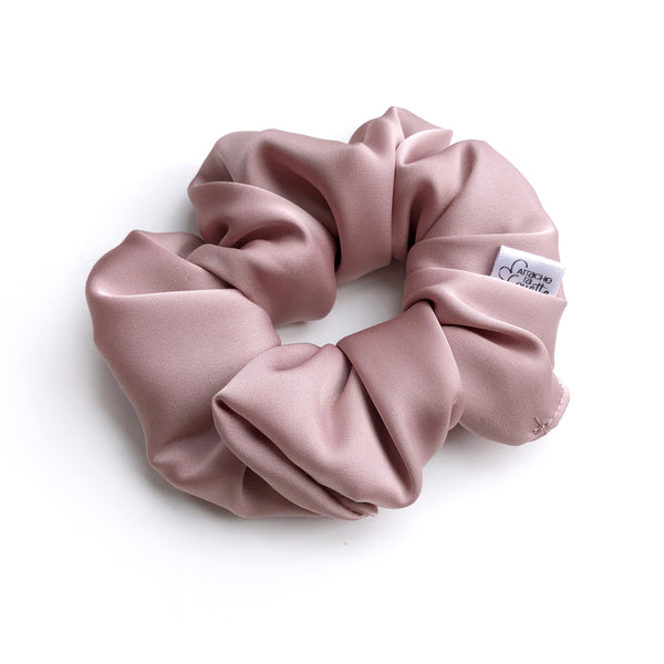 Chouchou en satin Rose Gold. Élastique Scrunchie fait au Québec