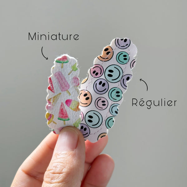 Snap Clip barrette Hamberger fleuri