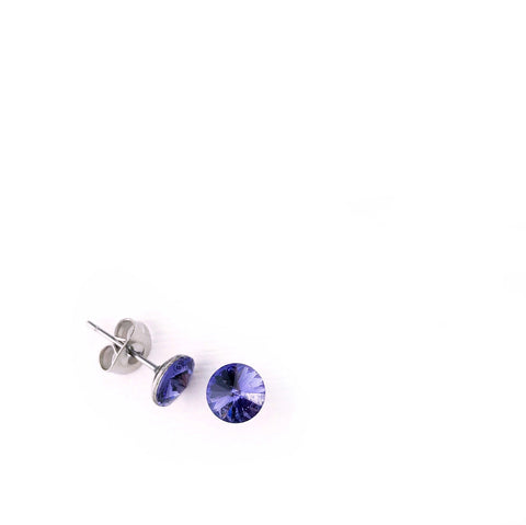 Boucles d'oreilles Cristal Swarovski Violet
