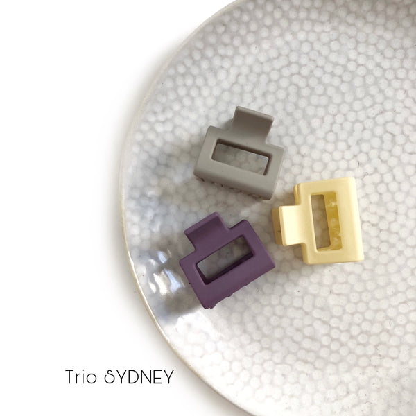 TRIO de pinces griffes Minis couleur SYDNEY