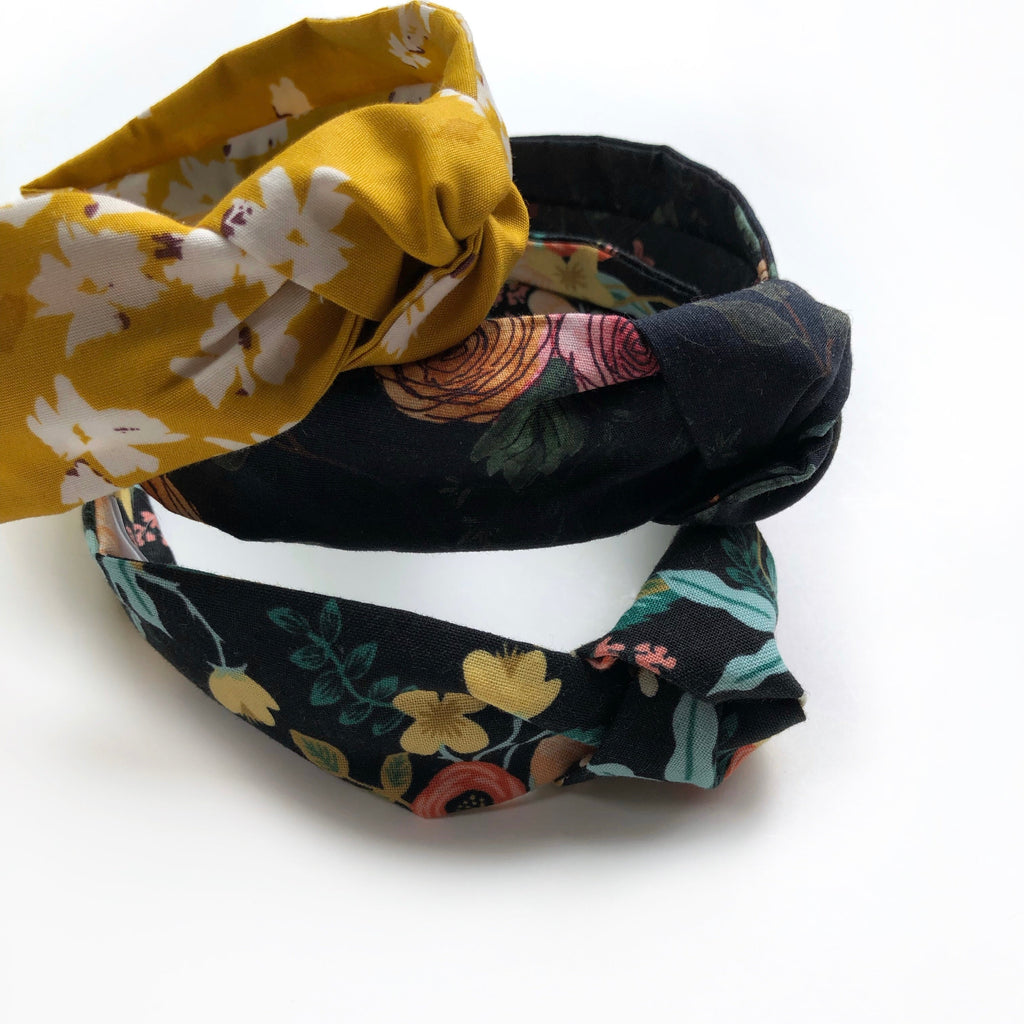 Lot De 2 Bandeaux Cheveux Tendance - Motifs Floraux, Tissu Doux - Pour Quotidien, Sport, Fêtes - 1